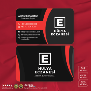 Eczane Kartvizit Baskı E00058