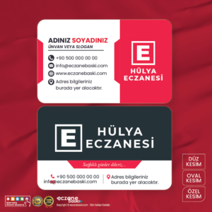 Eczane Kartvizit Baskı E00054