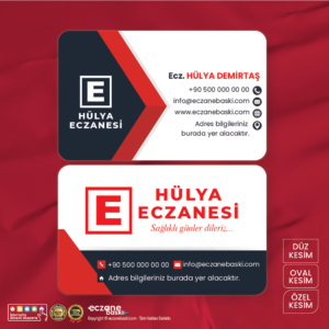 Eczane Kartvizit Baskı E00064