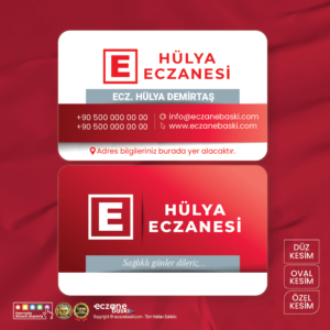 Eczane Kartvizit Baskı E00066
