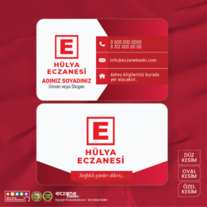 Eczane Kartvizit Baskı E00071