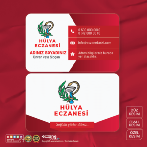 Eczane Kartvizit Baskı E00074