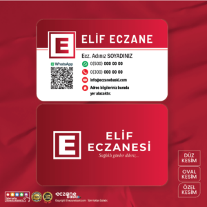 Eczane Kartvizit Baskı E00081
