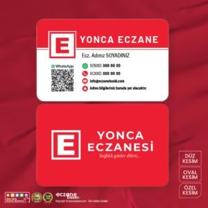 Eczane Kartvizit Baskı E00084