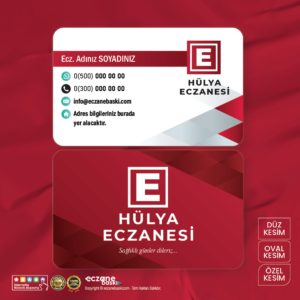 Eczane Kartvizit Baskı E00086