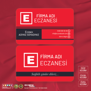Eczane Kartvizit Baskı E000100