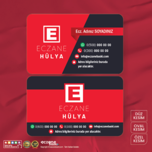 Eczane Kartvizit Baskı E000103