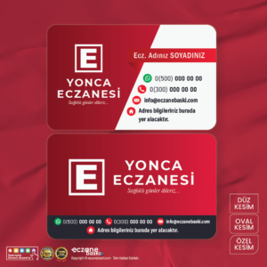 Eczane Kartvizit Baskı E000104