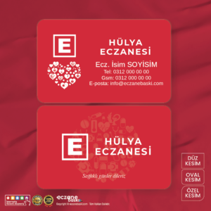 Eczane Kartvizit Baskı E000110