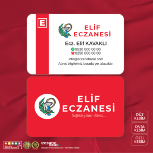 Eczane Kartvizit Baskı E00094