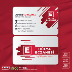 Eczane Kartvizit Baskı E00095