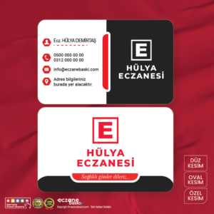 Eczane Kartvizit Baskı E00096