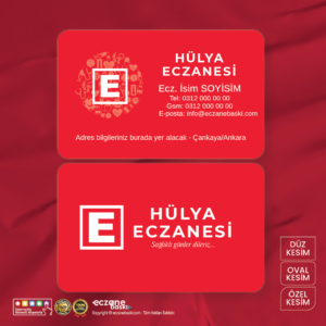 Eczane Kartvizit Baskı E00097