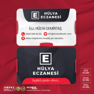 Eczane Kartvizit Baskı E00098