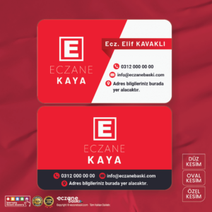 Eczane Kartvizit Baskı E00099