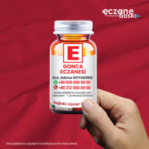 Şişe Eczane Magnet Baskı E00041