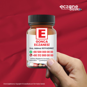 Şişe Eczane Magnet Baskı E00042