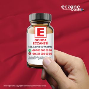 Şişe Eczane Magnet Baskı E00041