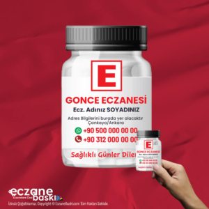 Şişe Eczane Magnet Baskı E00045