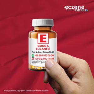 Şişe Eczane Magnet Baskı E00040