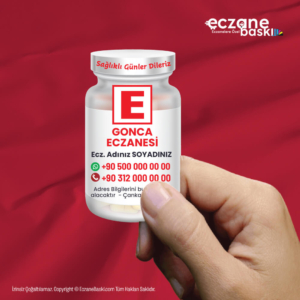 Şişe Eczane Magnet Baskı E00039