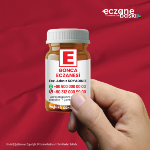 Şişe Eczane Magnet Baskı E00037