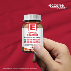 Şişe Eczane Magnet Baskı E00036