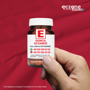 Şişe Eczane Magnet Baskı E00035