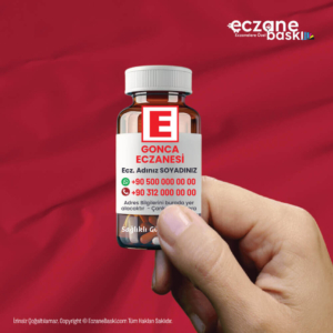 Şişe Eczane Magnet Baskı E00033