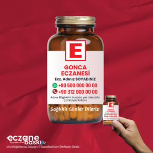 Şişe Eczane Magnet Baskı E00044