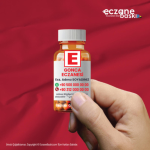 Şişe Eczane Magnet Baskı E00032