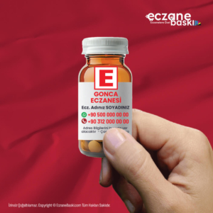 Şişe Eczane Magnet Baskı E00031