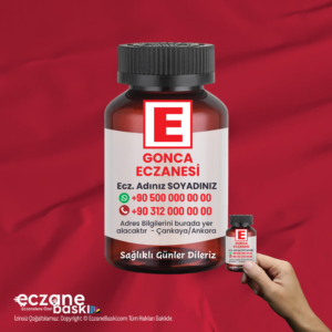 Şişe Eczane Magnet Baskı E00043