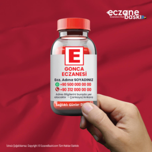 Şişe Eczane Magnet Baskı E00042